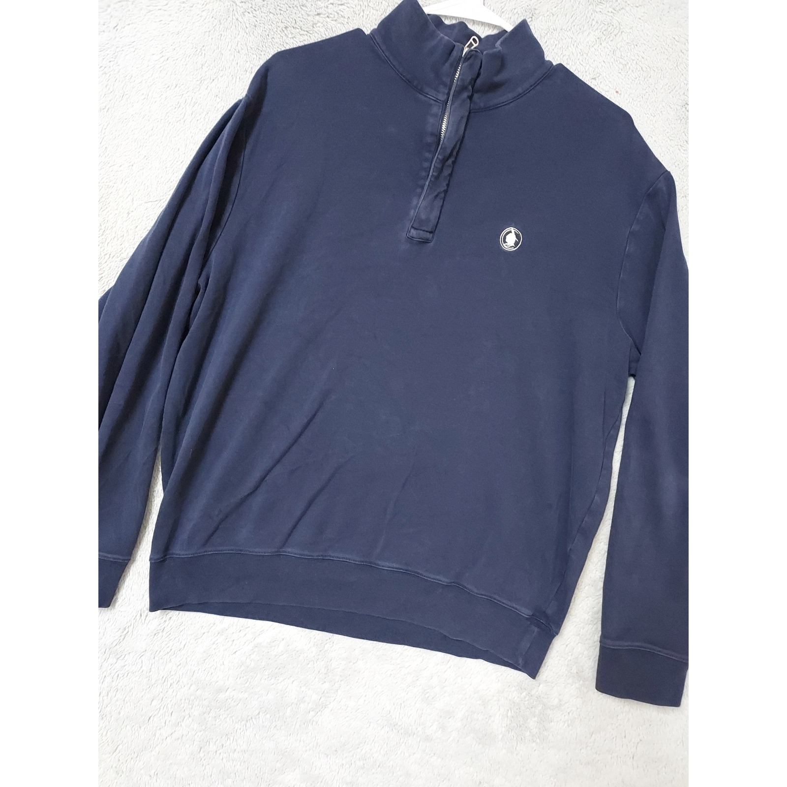 Polo Golf Ralph Lauren Pullover Mens Large Quarter Zip Long Sleeve Cotton Faded